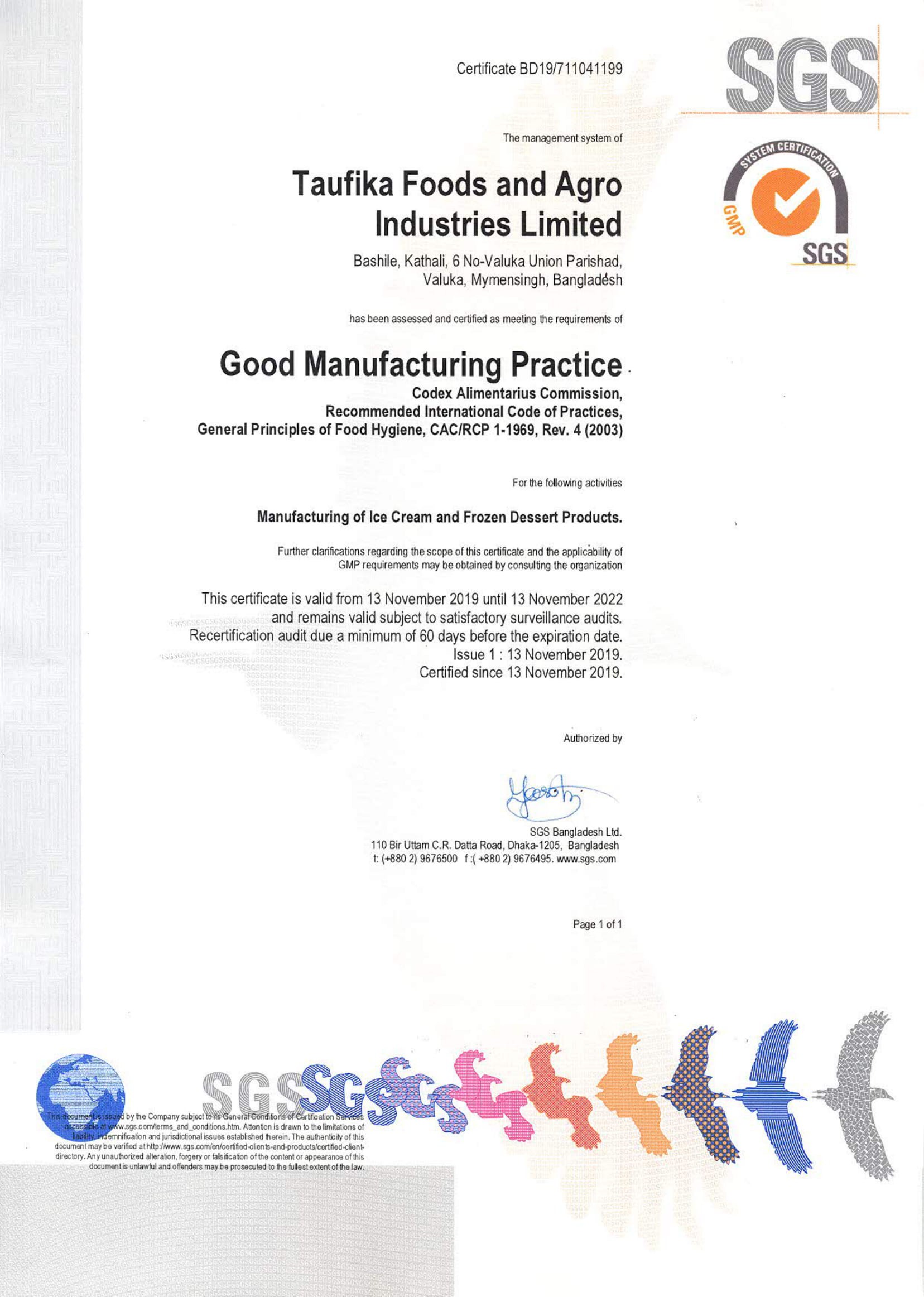 Good Manufacturing Practice Certification